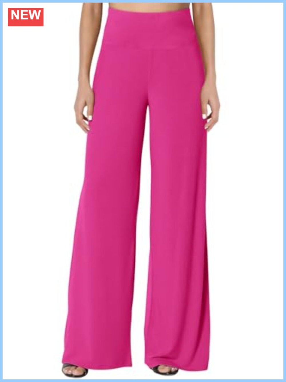 Women's Palazzo Lounge Pants Stretchy Wide Leg High Rise Flowy Casual Pants